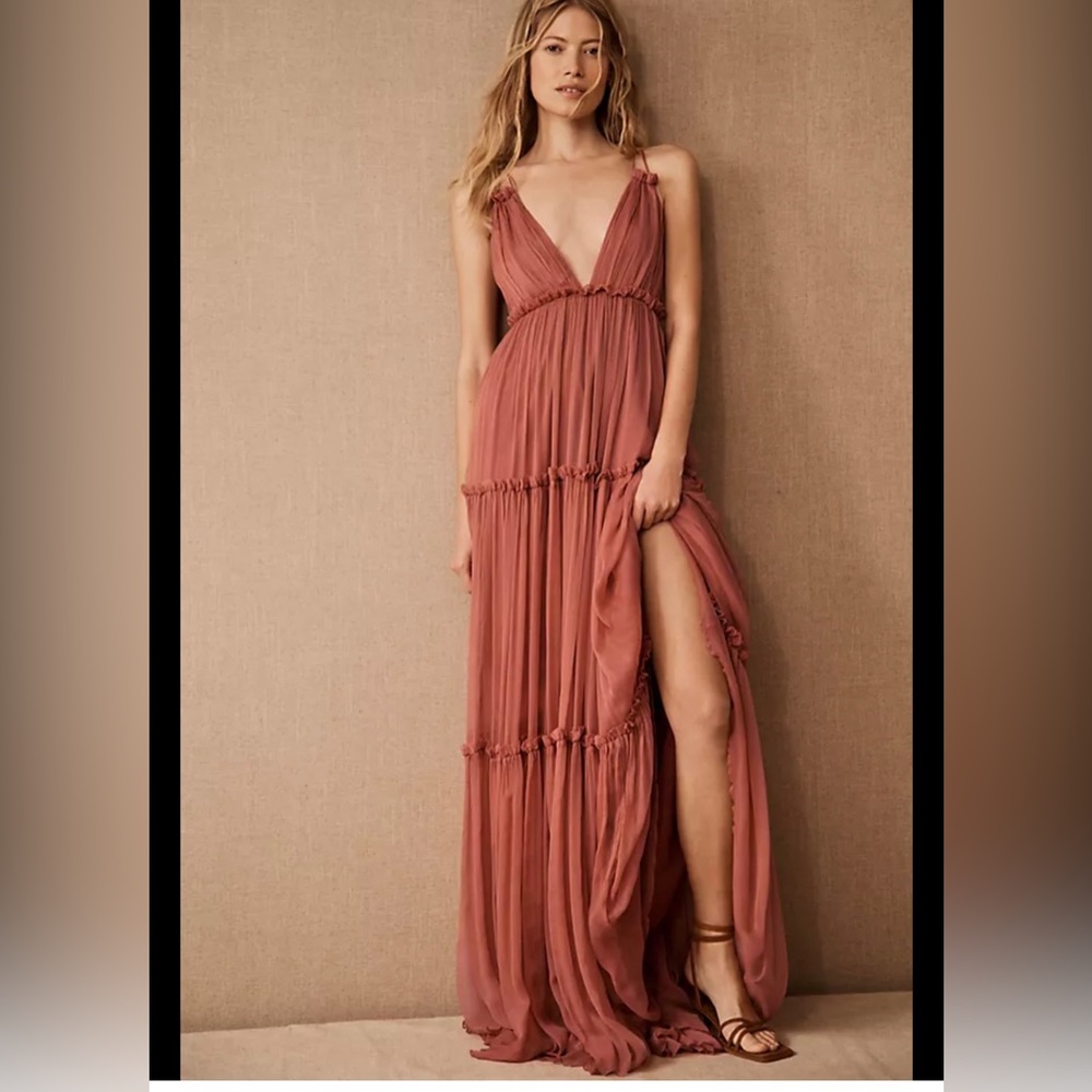 BHLDN Amandine dress in Emerald